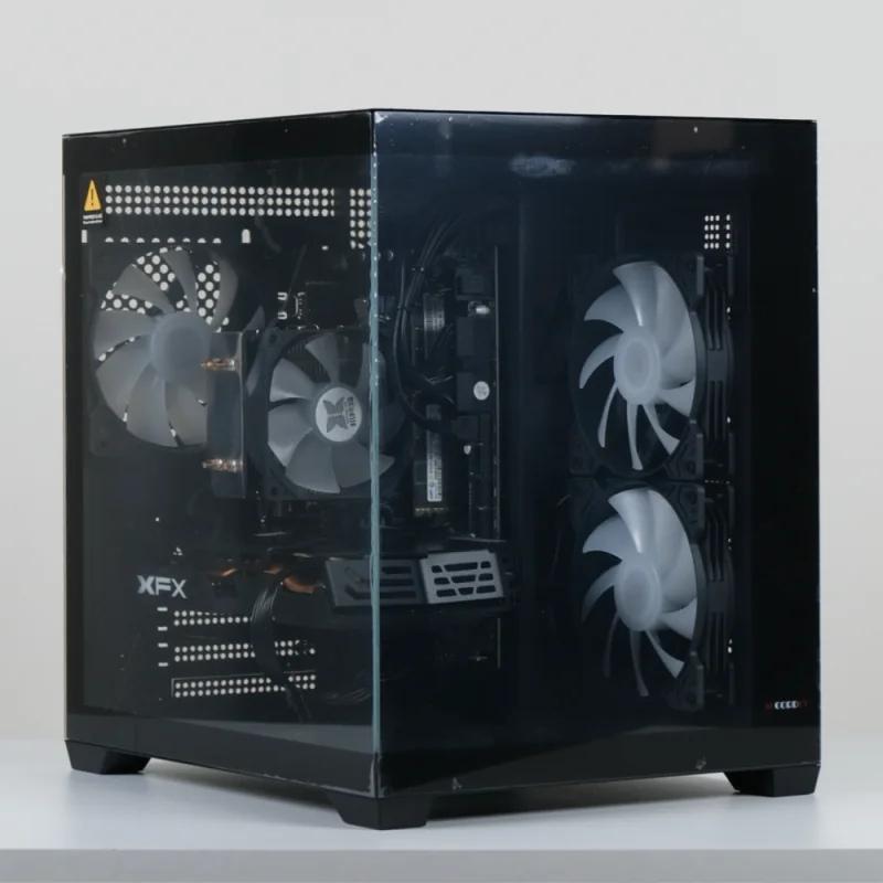 R59 Улучшенный — вид сбоку, закалённое стекло, XFX RX 590